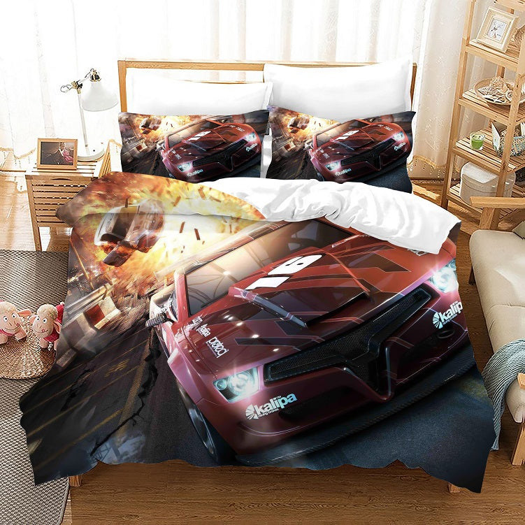 Need For Speed Quilt Cover Pillowcase Bedding Set Home Bedroom Decor