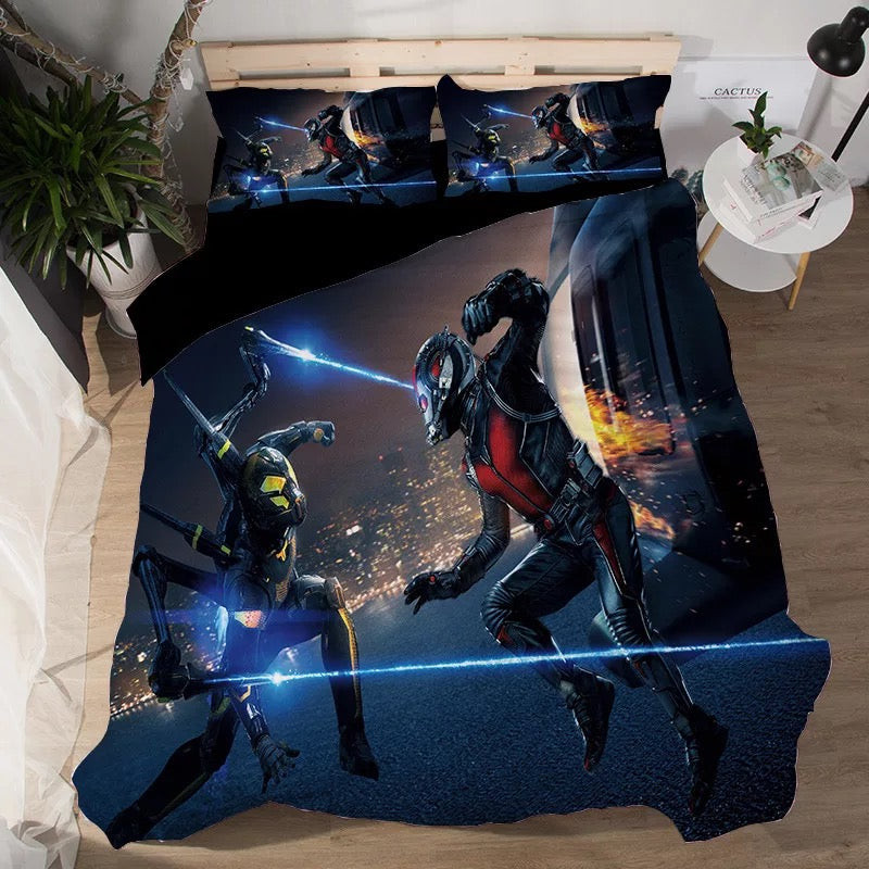 Ant-Man And The Wasp Antman Quilt Cover Pillowcase Bedding Set Home Bedroom Decor