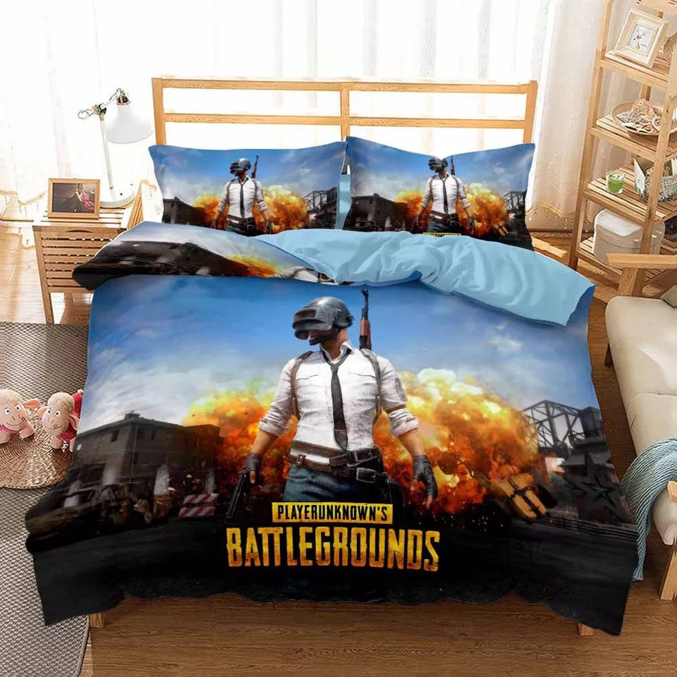 Game Pubg PlayerunknownS Battlegrounds Quilt Cover Pillowcase Bedding Set Home Bedroom Decor