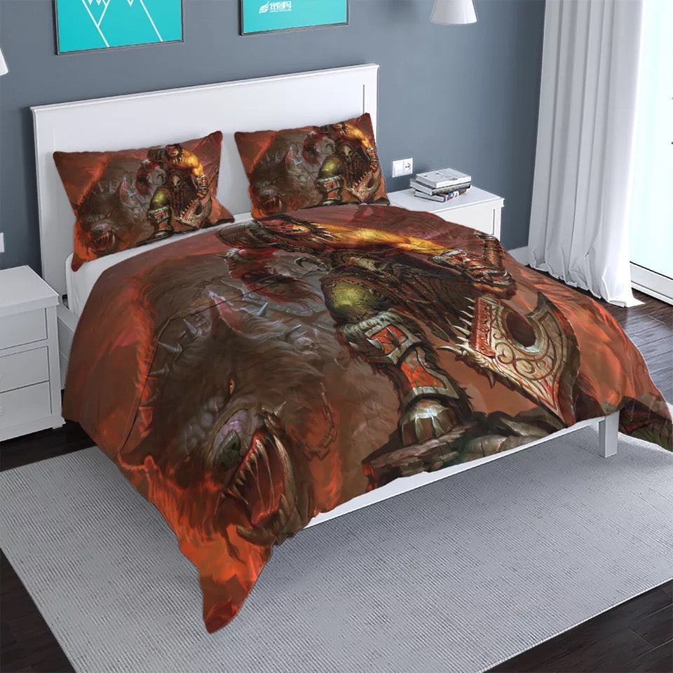 World Of Warcraft Quilt Cover Pillowcase Bedding Set Home Bedroom Decor