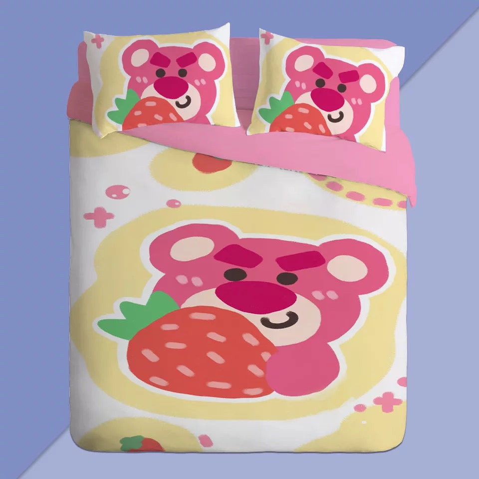 Toy Story Lots-O-Huggin Bear Quilt Cover Pillowcase Bedding Set Home Bedroom Decor