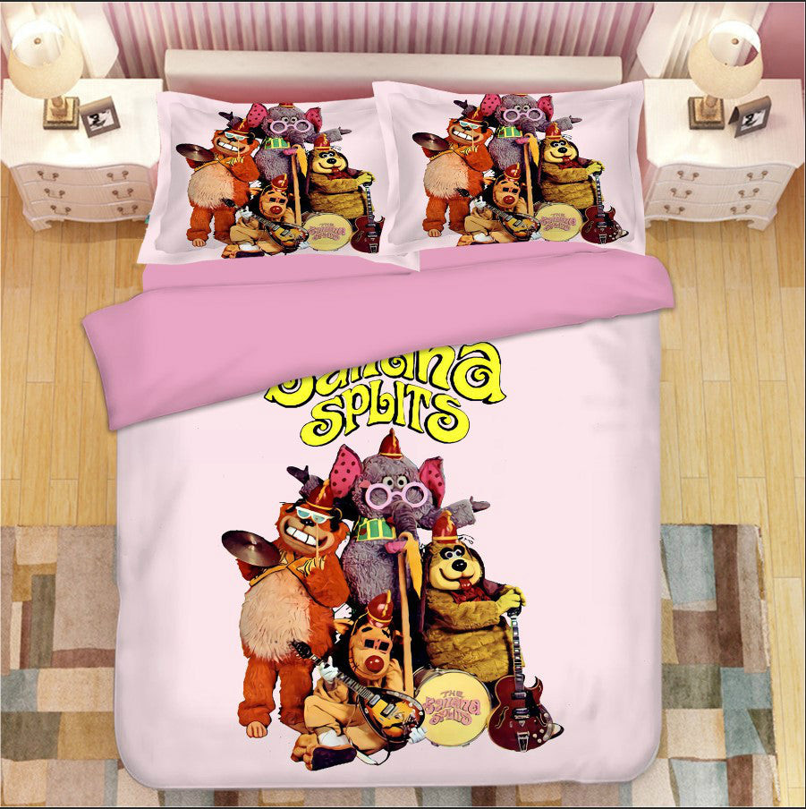 The Banana Splits Adventure Hour Quilt Cover Pillowcase Bedding Set Home Bedroom Decor