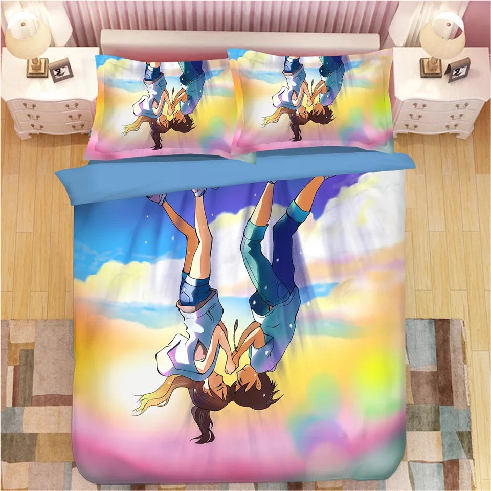 Tenki No Ko Makoto Shinkai Weathering With You Quilt Cover Pillowcase Bedding Set Home Bedroom Decor