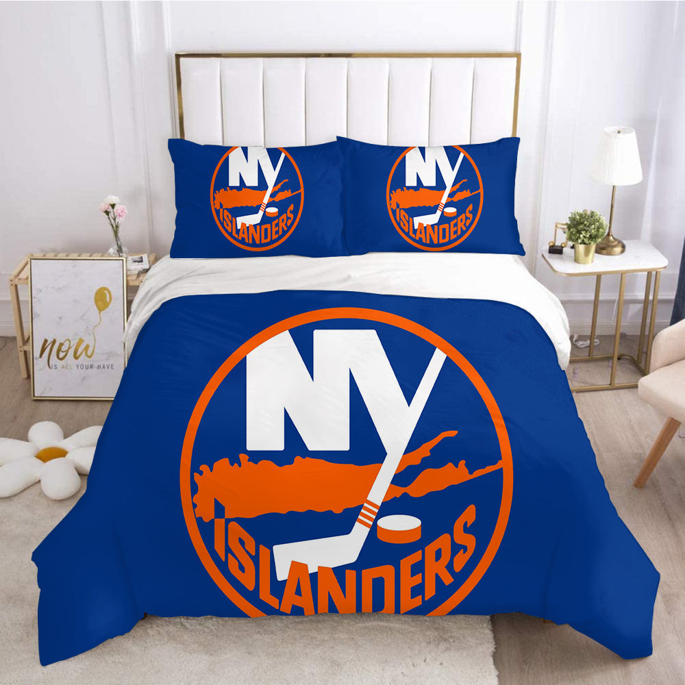 New York Islanders Hockey League 3D Printed Quilt Cover Pillowcase Bedding Set Home Bedroom Decor