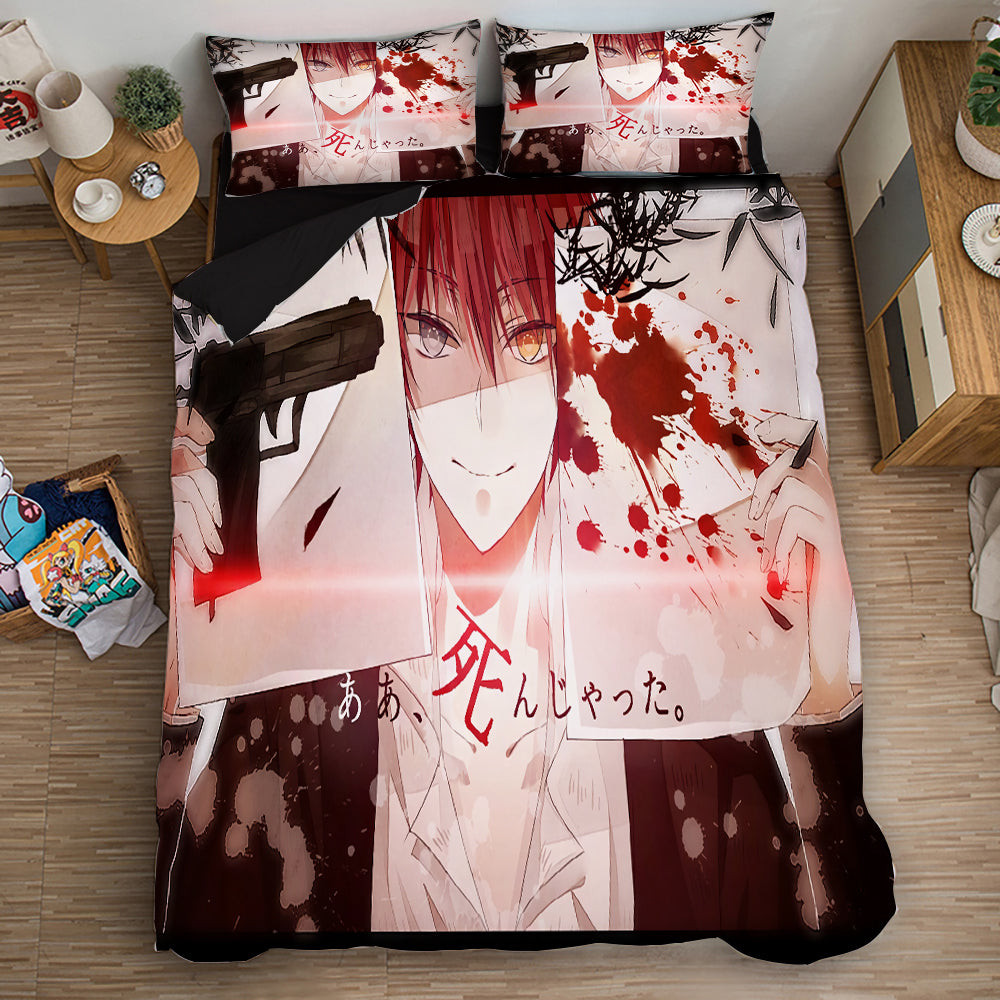 Assassination Classroom Korosensei Quilt Cover Pillowcase Bedding Set Home Bedroom Decor