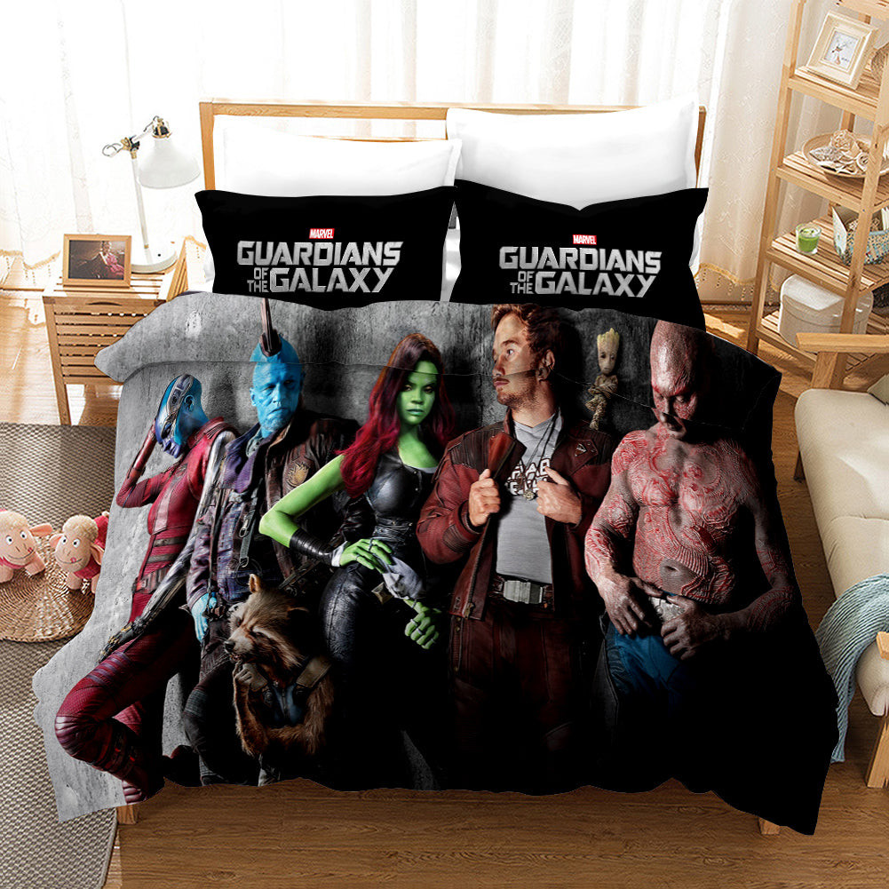 Guardians Of The Galaxy Star Lord Peter Quill Quilt Cover Pillowcase Bedding Set Home Bedroom Decor