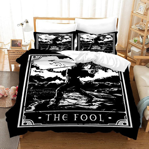 Tarot The Fool Quilt Cover Pillowcase Bedding Set Home Bedroom Decor