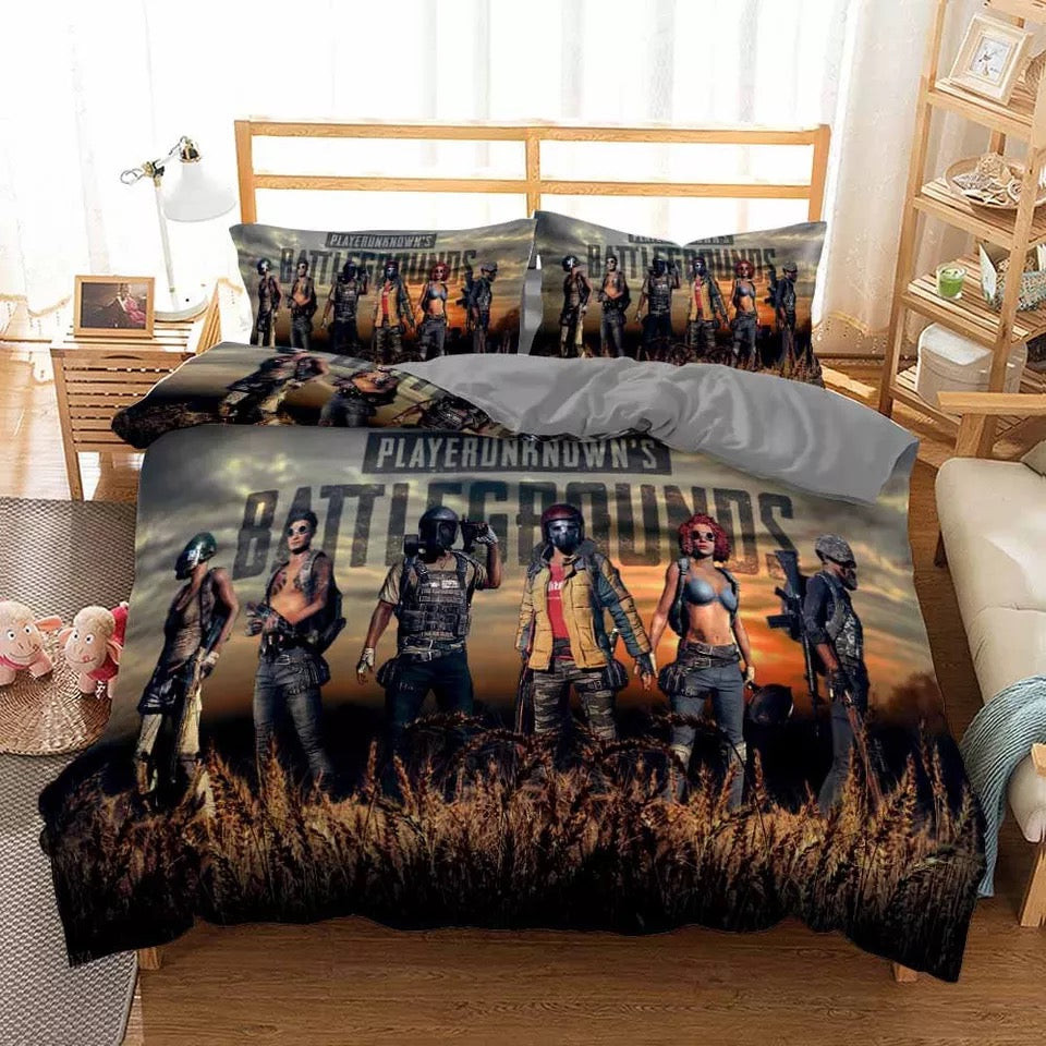 PlayerunknownS Battlegrounds Pubg Quilt Cover Pillowcase Bedding Set Home Bedroom Decor