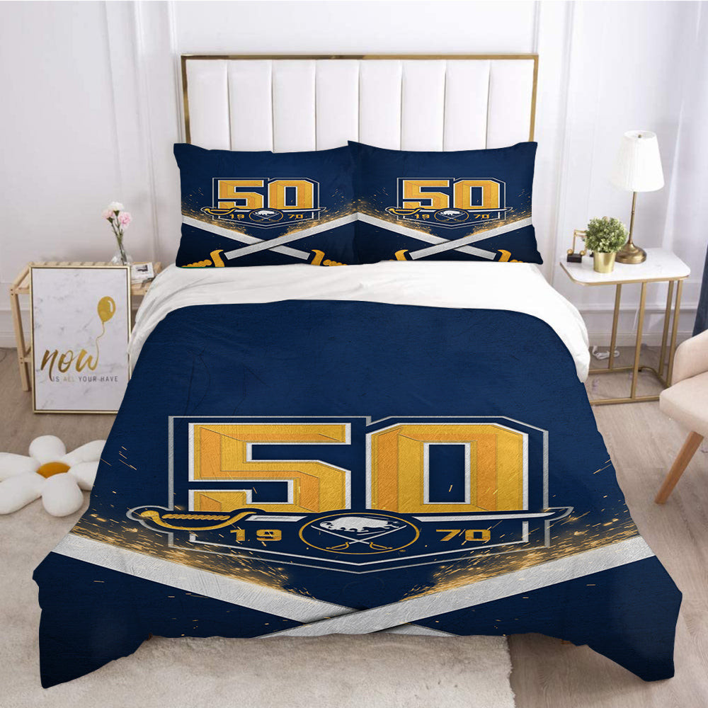 Buffalo Sabres Hockey League 3D Printed Quilt Cover Pillowcase Bedding Set Home Bedroom Decor