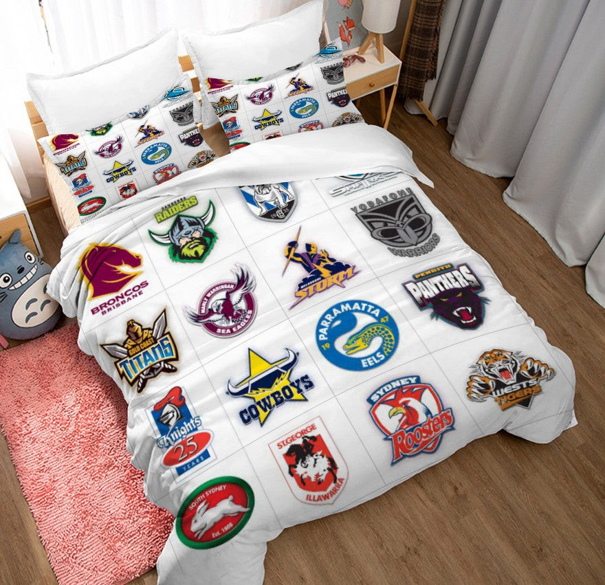 National Football League American Football Quilt Cover Pillowcase Bedding Set Home Bedroom Decor