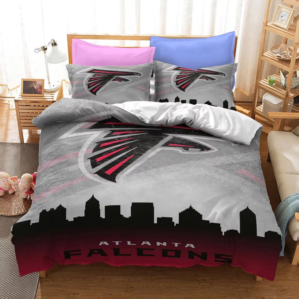 Atlanta Falcons Football Team Quilt Cover Pillowcase Bedding Set Home Bedroom Decor
