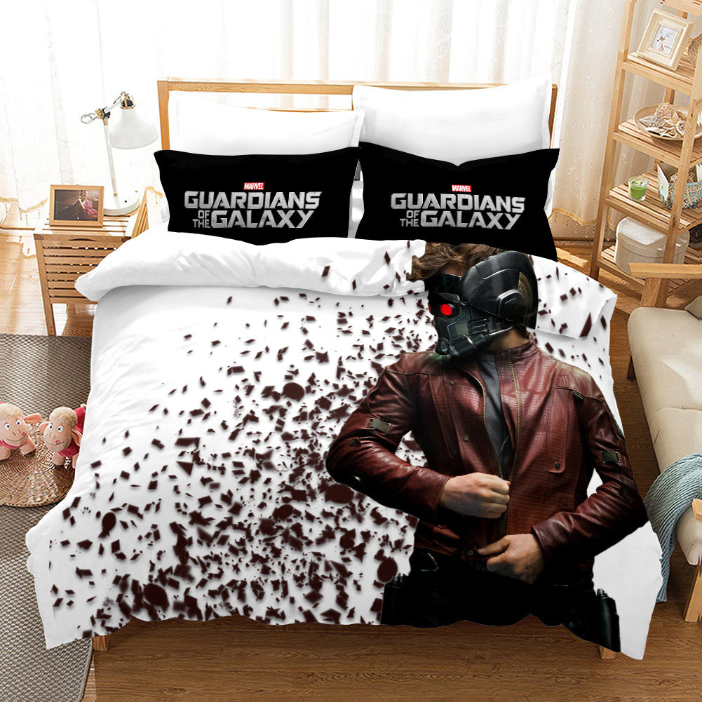 Guardians Of The Galaxy Star Lord Peter Jason Quill Quilt Cover Pillowcase Bedding Set Home Bedroom Decor