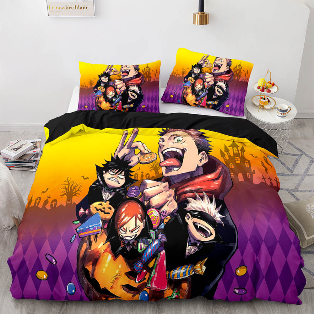 2025 NEW Jujutsu Kaisen Cosplay Bedding Sets Soft Quilt Covers Without Filler