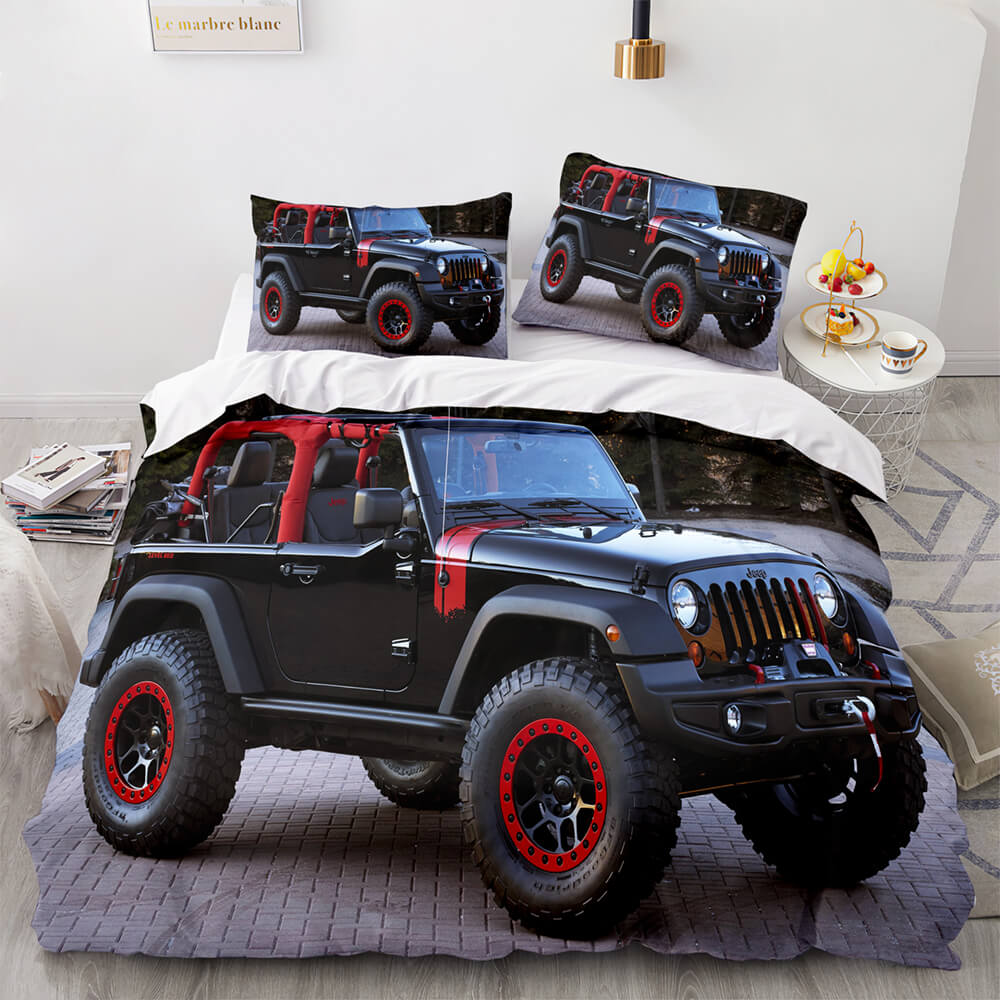 2025 NEW Jeep 4X4 Vehicle Off-Road Adventure Car Bedding Set Quilt Cover