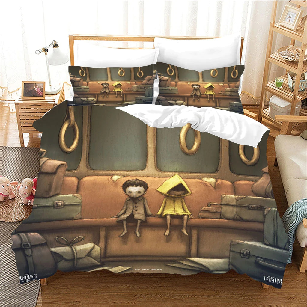 Little Nightmare Quilt Case Pillowcase Bedding Set Bedroom Decor