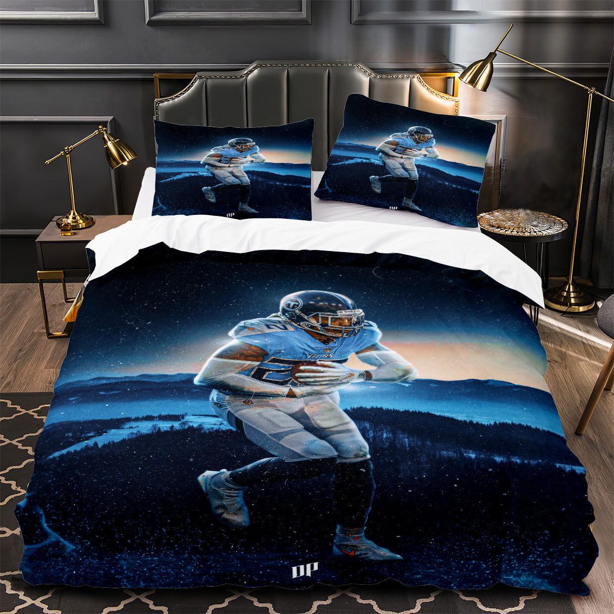 Derrick Henry Rugby Football Player 3D Printed Quilt Cover Pillowcase Bedding Set Bed Linen Home Decor