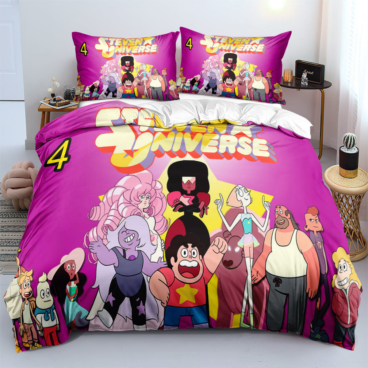 Steven Universe Quilt Cover Pillowcase Bedding Set