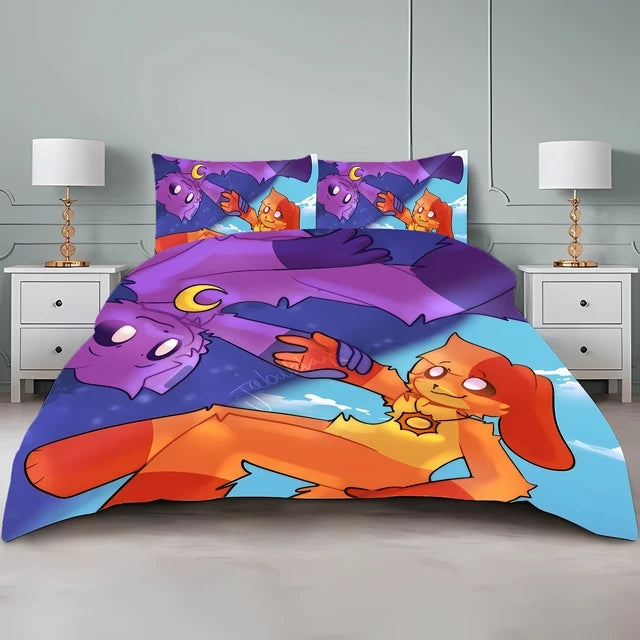 Smiling Critters Quilt Cover Pillowcase Bedding Set