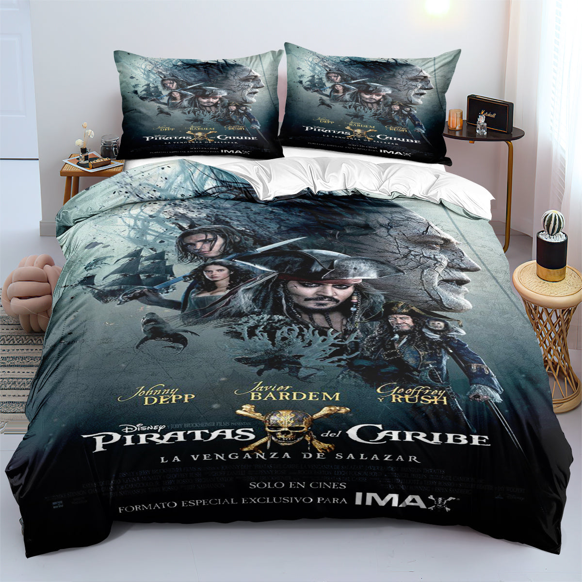 Pirates of the Caribbean Quilt Case Pillowcase Bedding Set