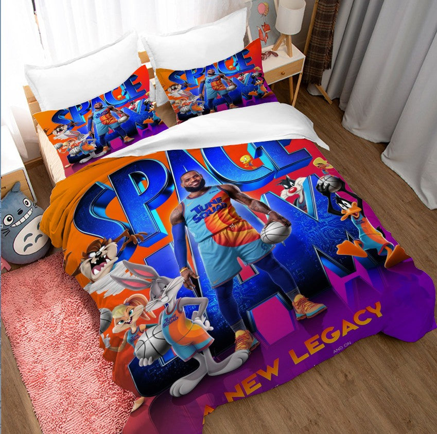 Space Jam A New Legacy Quilt Cover Pillowcase Bedding Set for Kids Adults
