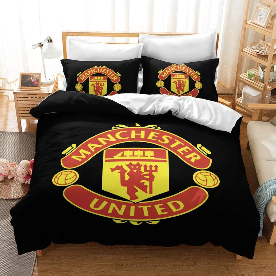 Football Club #4 Quilt Cover Pillowcase Bedding Set Bed Linen Home Decor