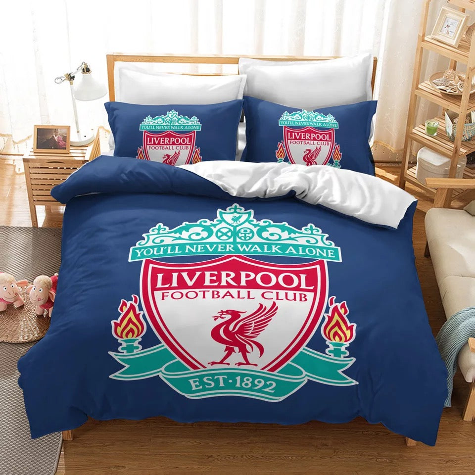 Football Logo #9 Quilt Cover Pillowcase Bedding Set Bed Linen Home Decor