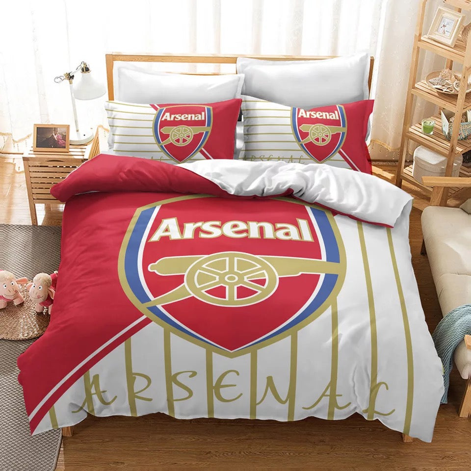 Arsenal Football Club #21 Quilt Cover Pillowcase Bedding Set Bed Linen Home Decor