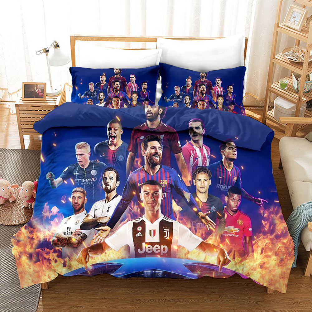Football League #13 Quilt Cover Pillowcase Bedding Set Home Bedroom Decor