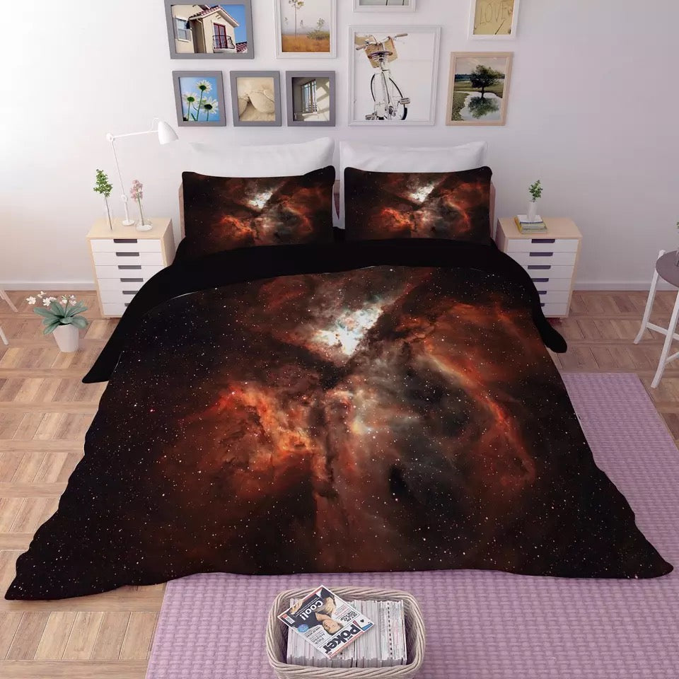 Universe Outer Space Themed Galaxy #9 Quilt Cover Pillowcase Bedding Set Bed Linen Home Decor