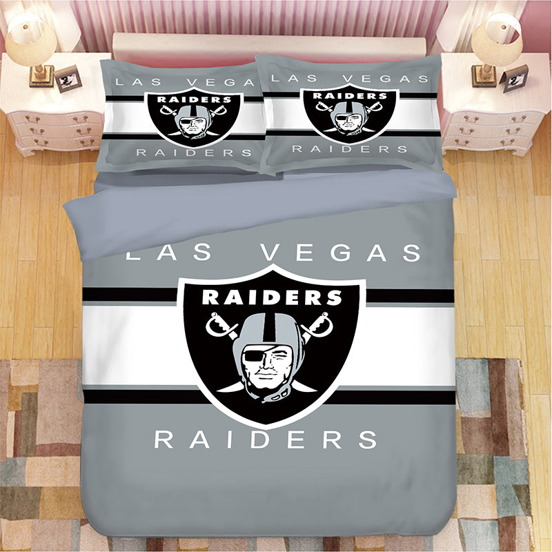 Las Vegas Raiders Football League #2 Quilt Cover Pillowcase Bedding Set Home Bedroom Decor