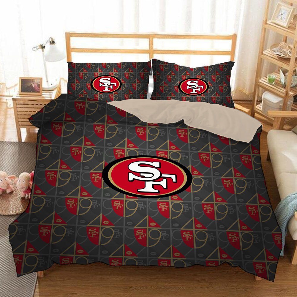 San Francisco 49ers Football League Quilt Cover Pillowcase Bedding Set