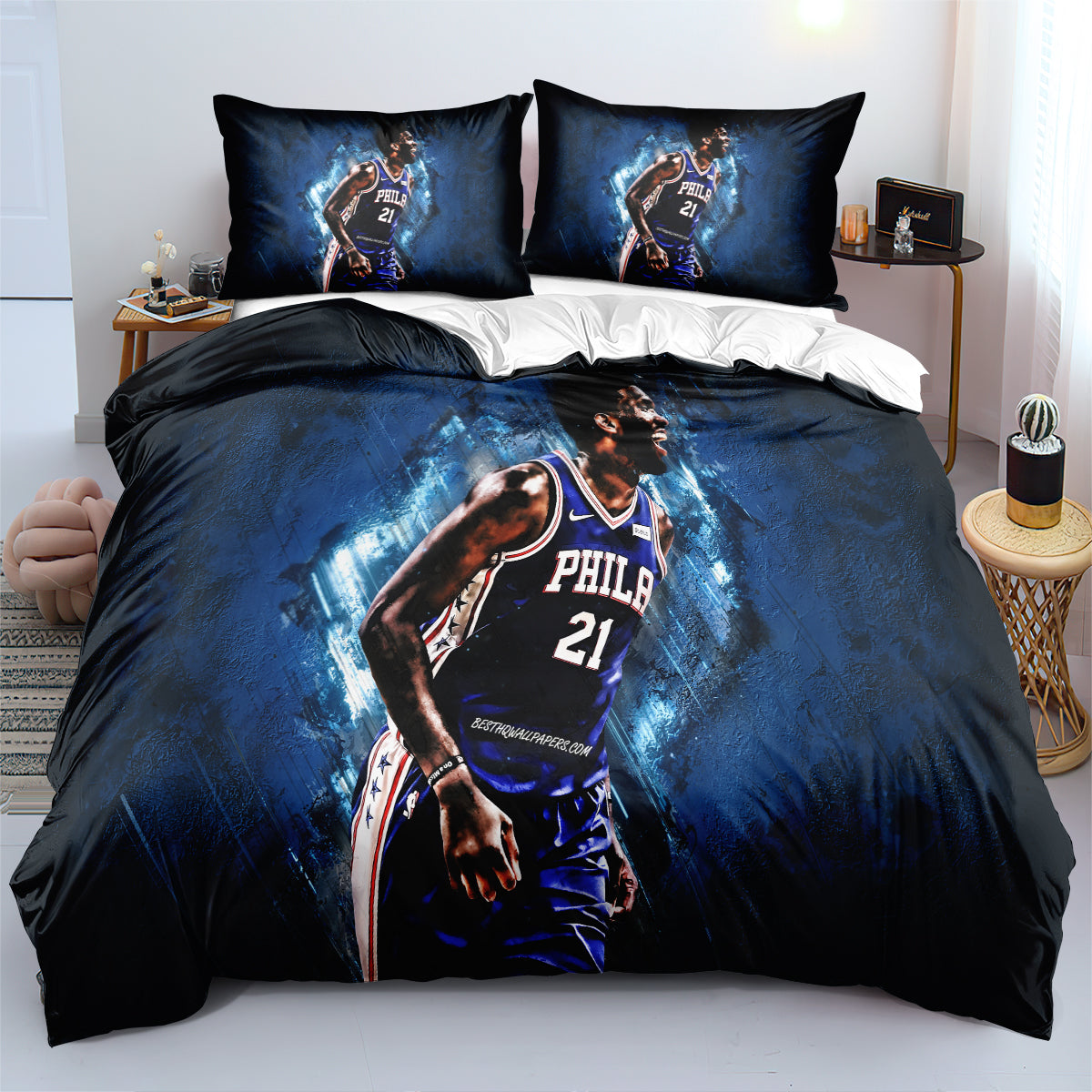 Philadelphia NBA 76ers Bedding Set Quilt Cover Without Filler