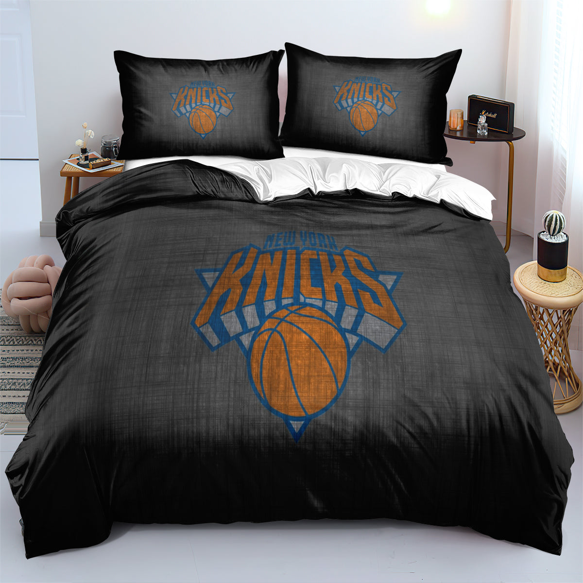 New York NBA Knicks Bedding Set Quilt Cover Without Filler