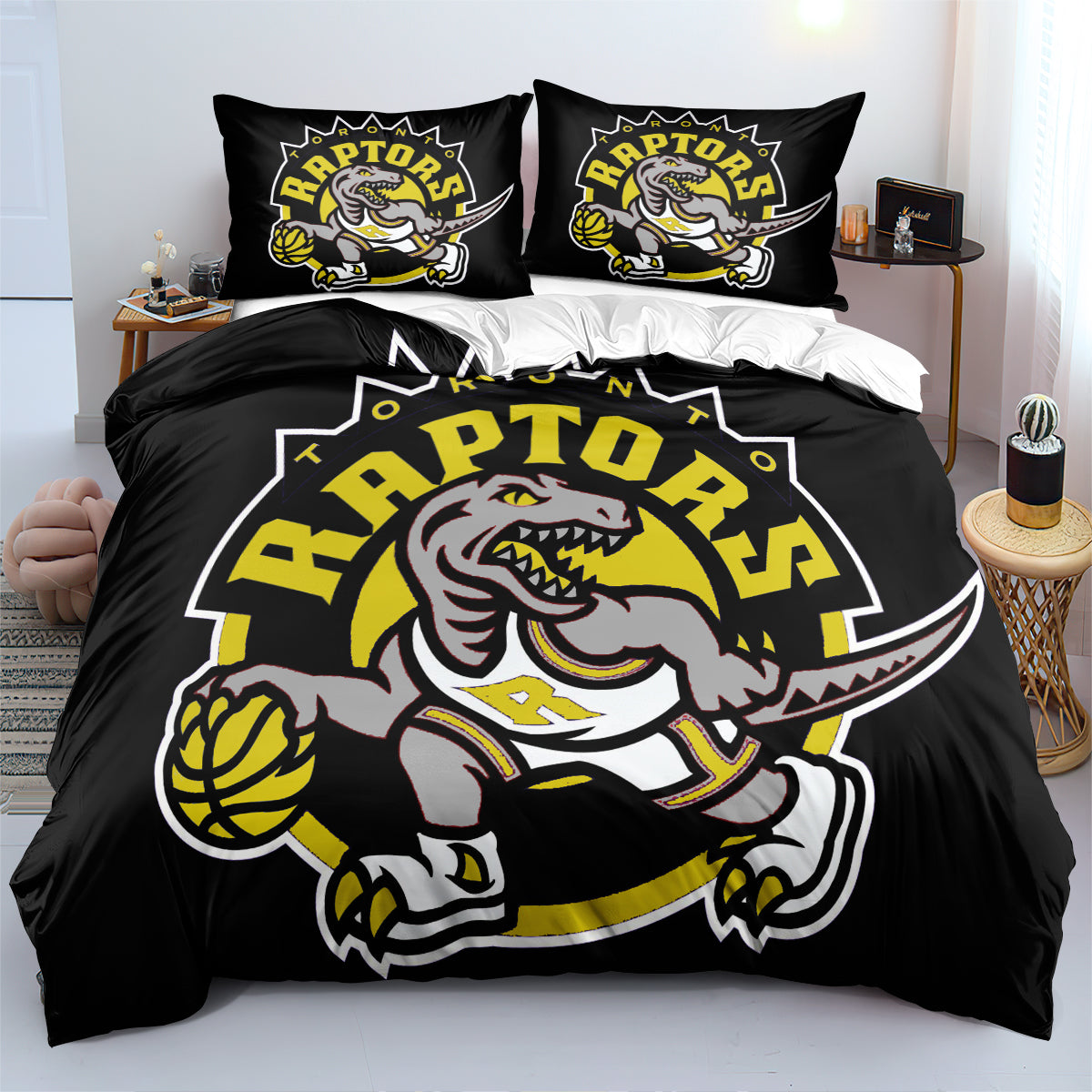 Toronto NBA Raptors Bedding Set Quilt Cover Without Filler