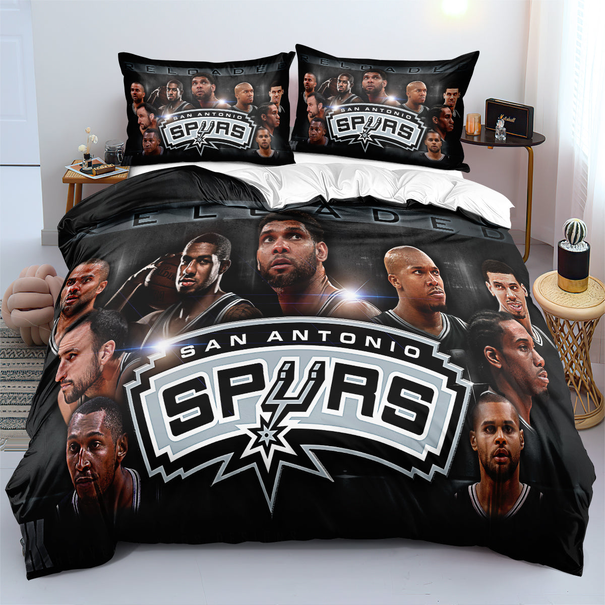 San Antonio NBA Spurs Bedding Set Quilt Cover Without Filler