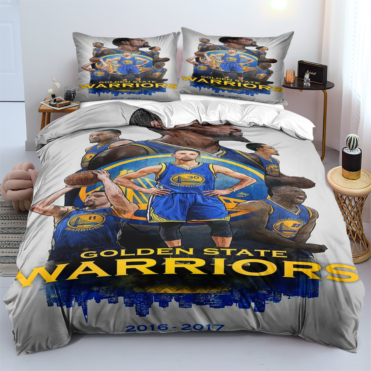 Golden State NBA Warriors Bedding Set Quilt Cover Without Filler