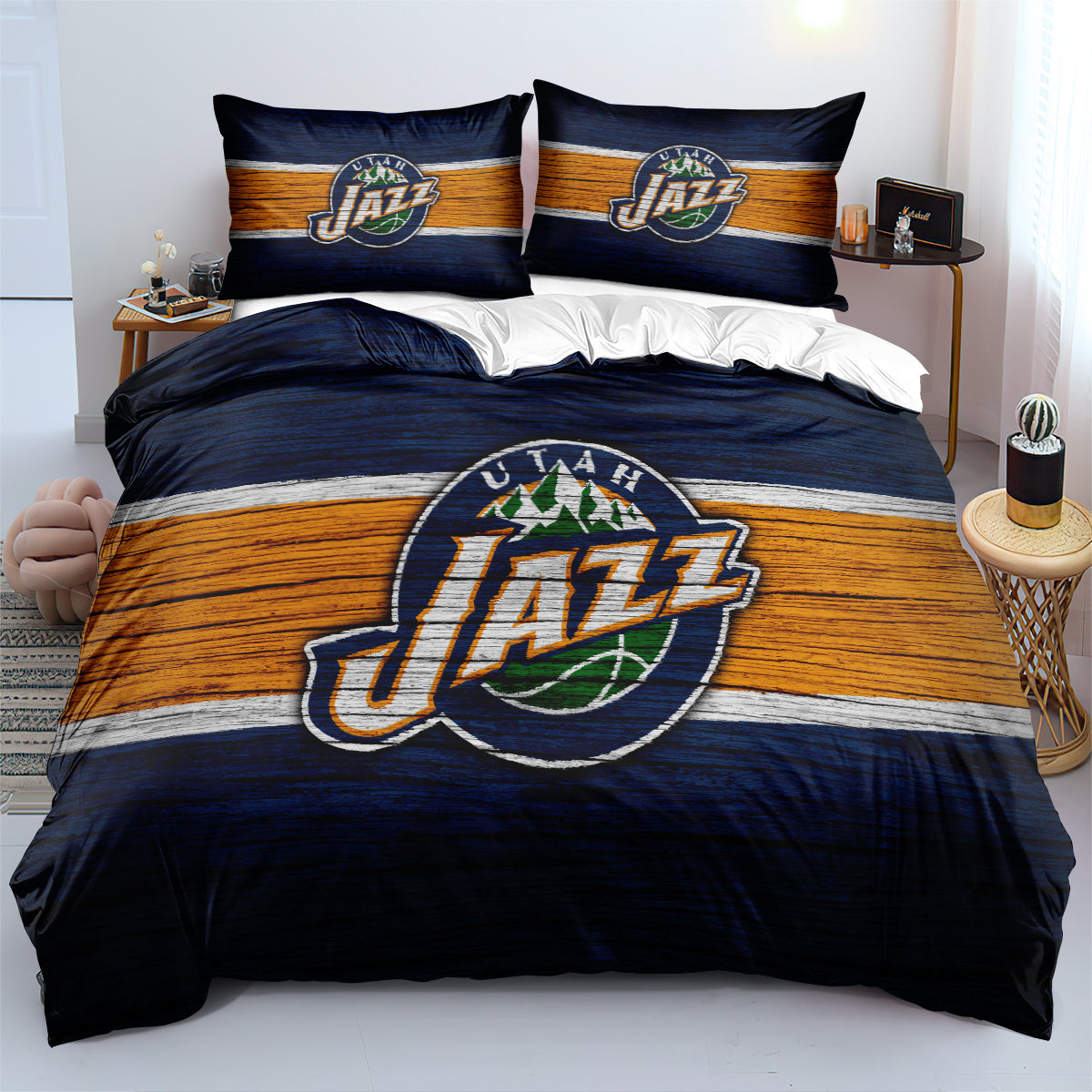 Utah NBA Jazz Bedding Set Quilt Cover Without Filler