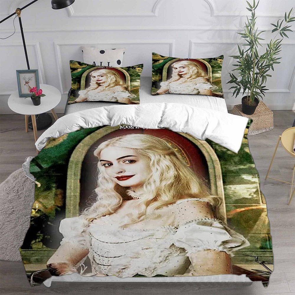 Alices Adventures in Wonderland Bedding Sets Gift For Halloween, Thanksgiving, Christmas