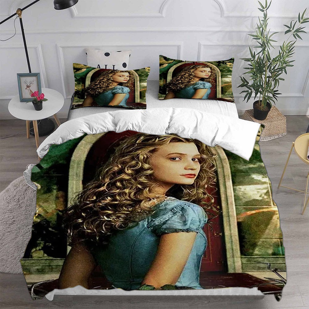 Alices Adventures in Wonderland Bedding Sets Gift For Christmas, Halloween, Black Friday