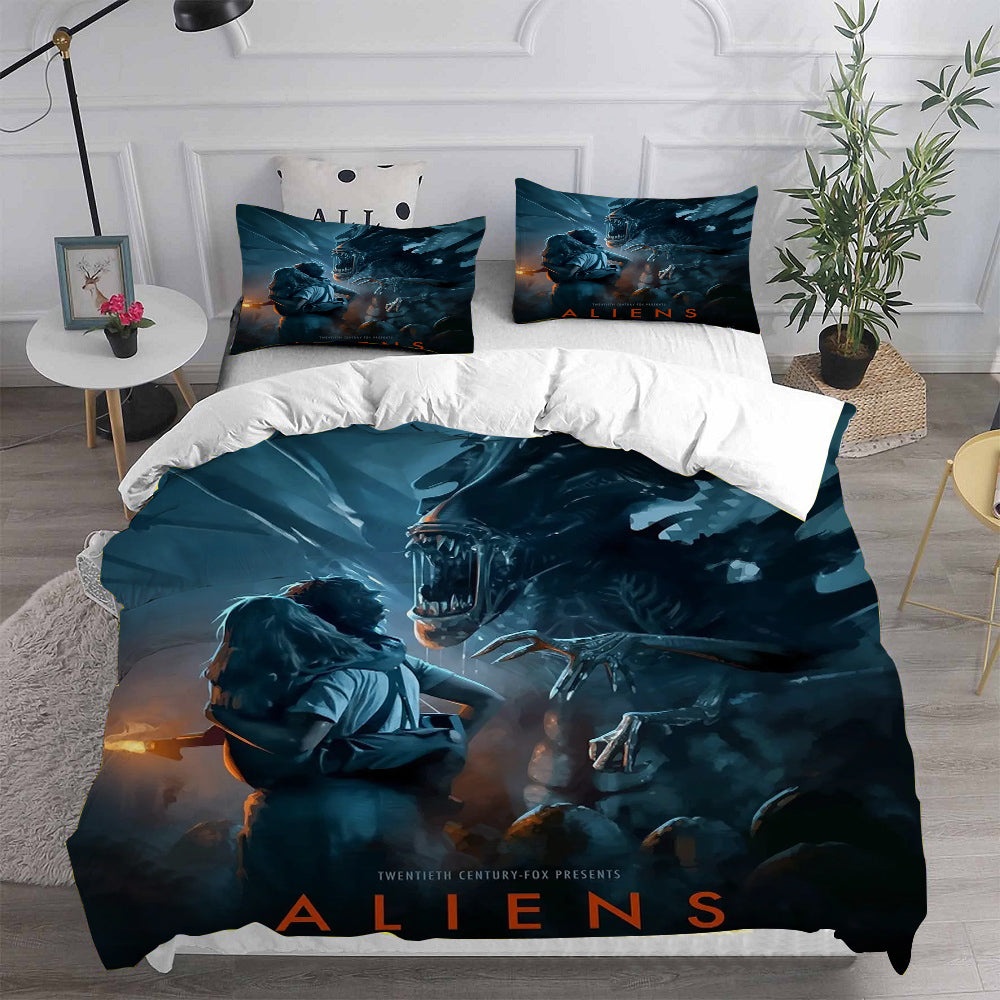 Alien Bedding Sets Gift For Christmas, Thanksgiving, Halloween
