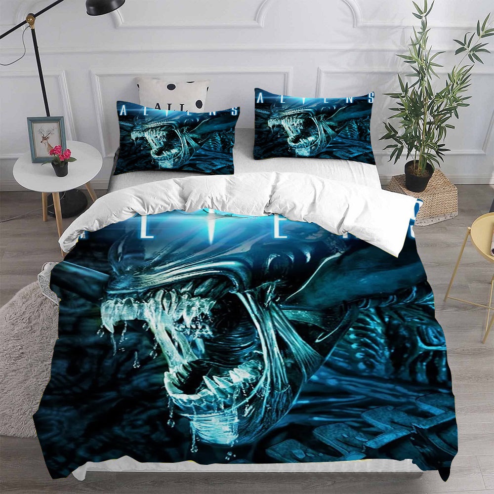 Alien Bedding Sets Gift For Halloween, Thanksgiving, Christmas