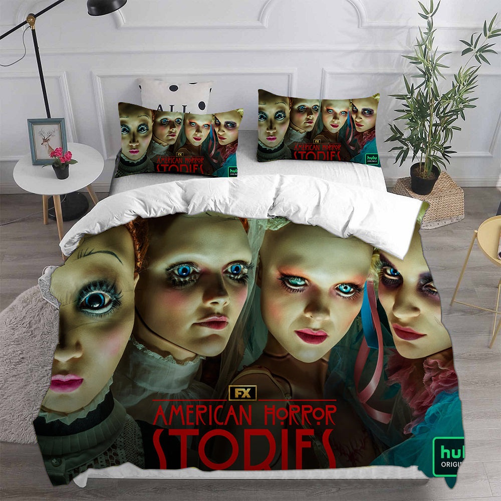 American Horror Stories Bedding Sets Duvet Cover, Flatsheet, Pillowcase For Your Lover