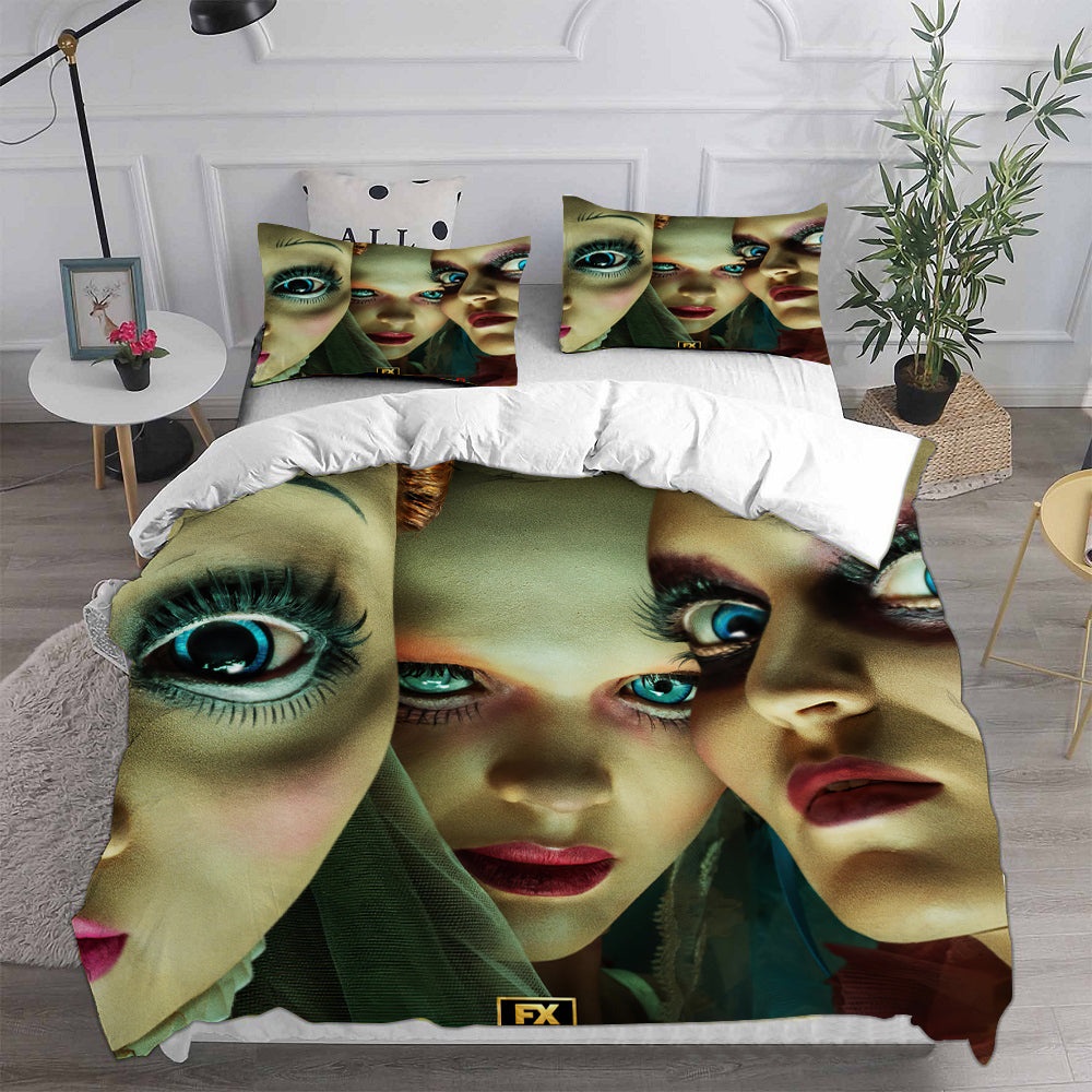 American Horror Stories Bedding Sets Duvet Cover, Flatsheet, Pillowcases Perfect Gift For Fans