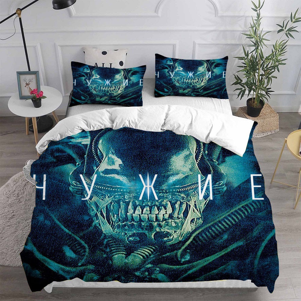 Alien Bedding Sets Gift For Fathers Day, Halloween, Christmas