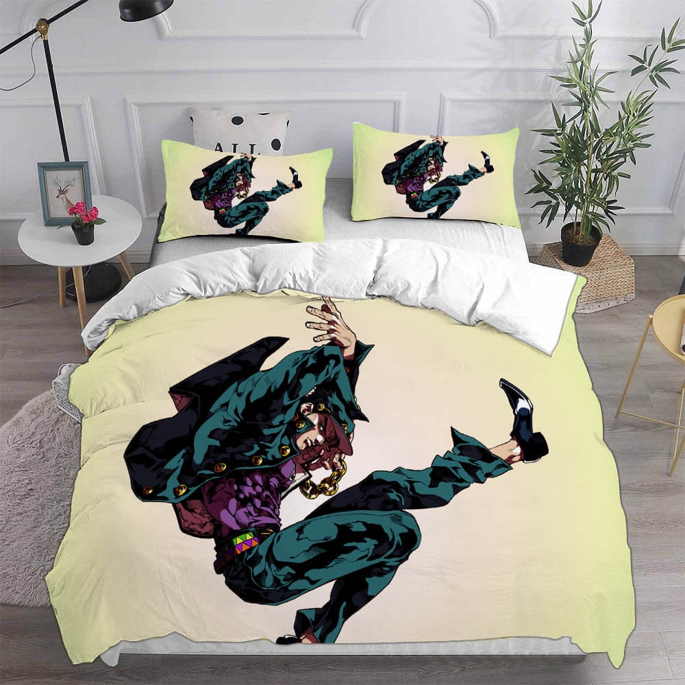 Anime JoJos Bizarre Adventure Stone Ocean Bedding Sets Duvet Cover, Flatsheet, Pillowcase For Your Lover