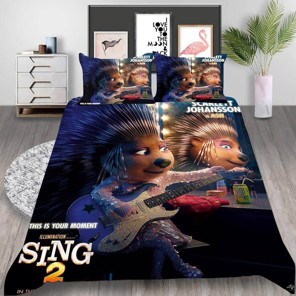 Animated Movie Sing 2 Bedding Sets Gift For Christmas, Halloween, Black Friday