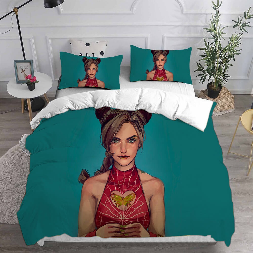 Anime JoJos Bizarre Adventure Stone Ocean Bedding Sets Gift For Christmas, Halloween, Black Friday
