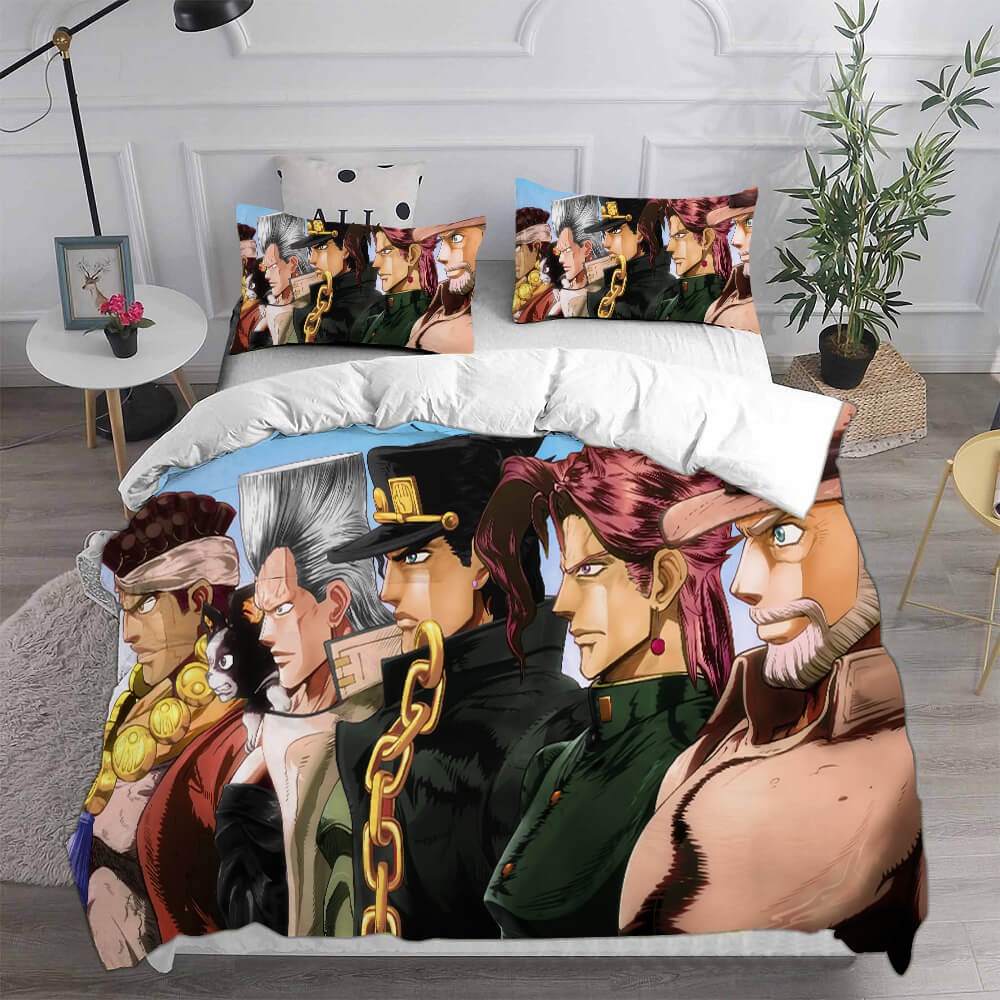 Anime JoJos Bizarre Adventure Stone Ocean Bedding Sets Gift For Fathers Day, Halloween, Christmas