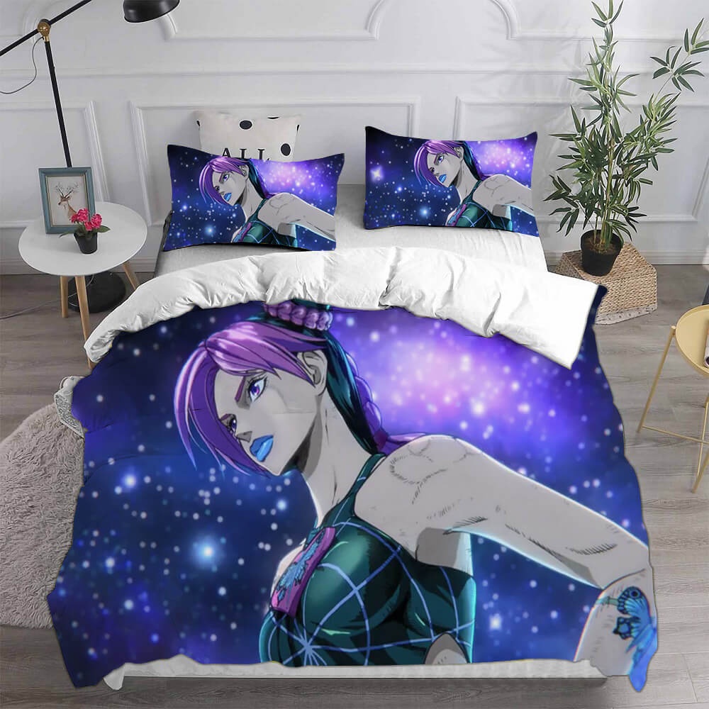 Anime JoJos Bizarre Adventure Stone Ocean Bedding Sets Gifts For Family Members On Christmas, Black Friday