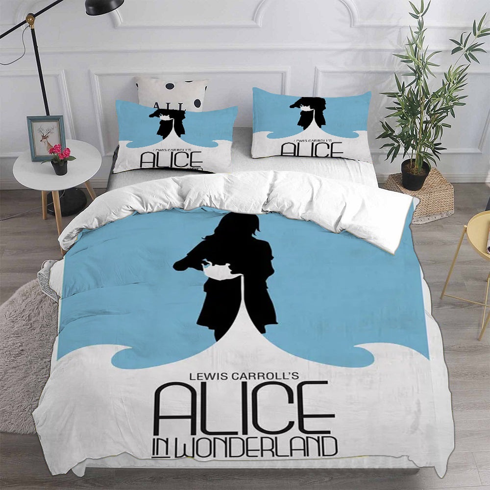 Alices Adventures in Wonderland Bedding Sets Duvet Cover, Flatsheet, Pillowcase For Your Lover